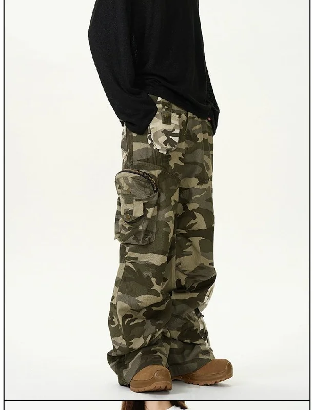 Two-Tone Camouflage Cargo Pants