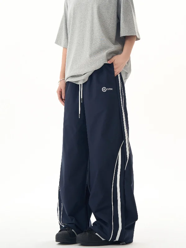 Drawcord Side Striped Track Pants