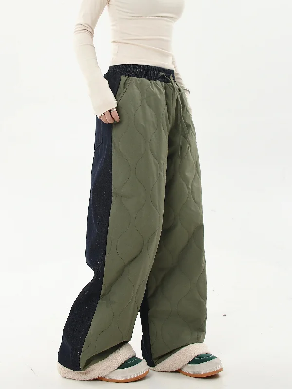 Stitched Gourd Pattern Pants