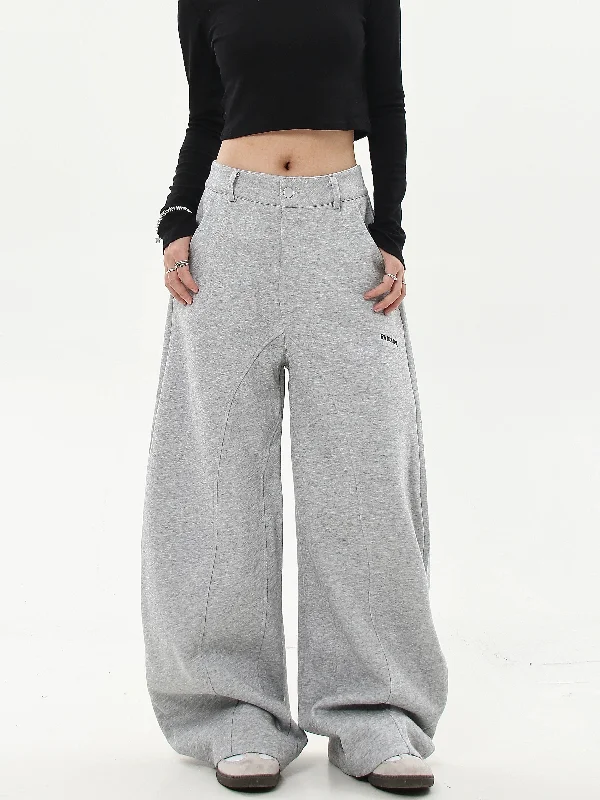 Plain Casual Fit Scimitar Pants