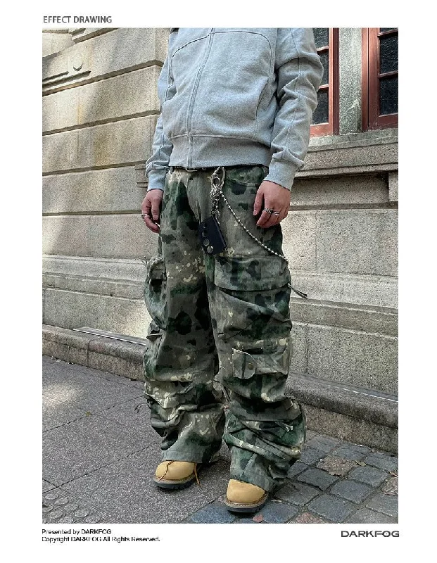 Painted Camouflage Cargo Pants