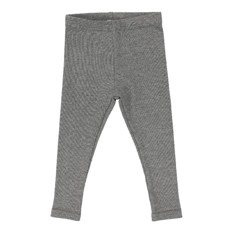 Lil Legs Ribbed Leggings Light Grey