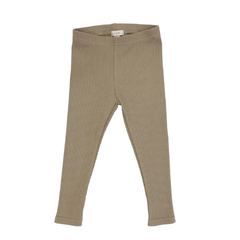 Lil Legs Ribbed Leggings Taupe