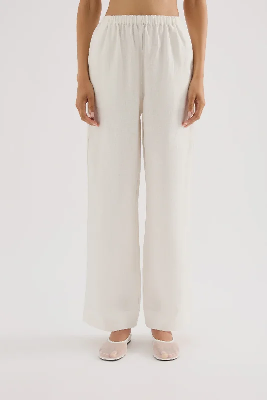 Nude Lucy Marnie Linen Pant White