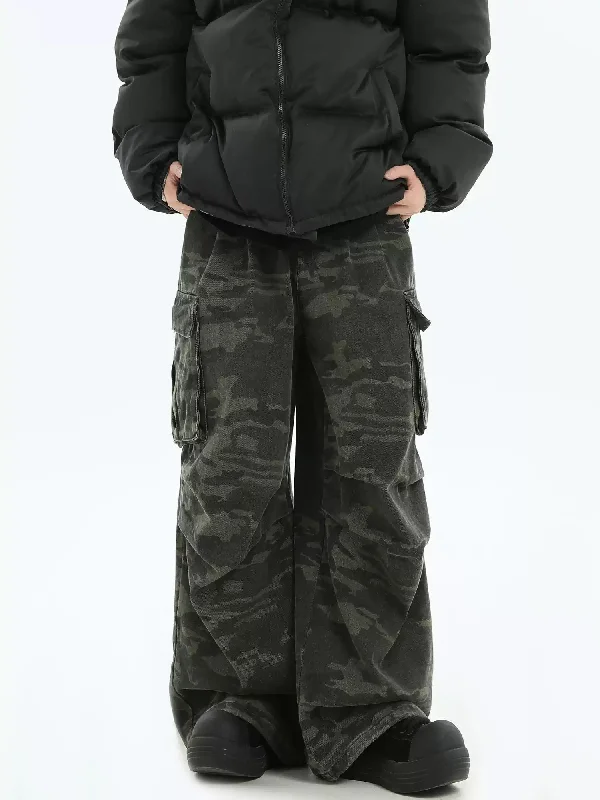 Side Pockets Camouflage Cargo Pants