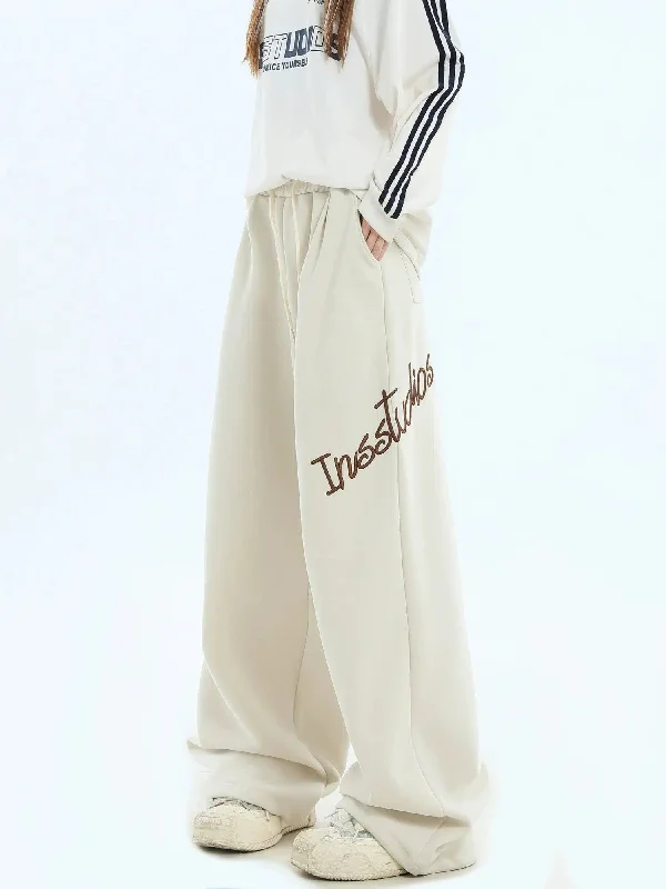 Embroidered Text Logo Sweatpants