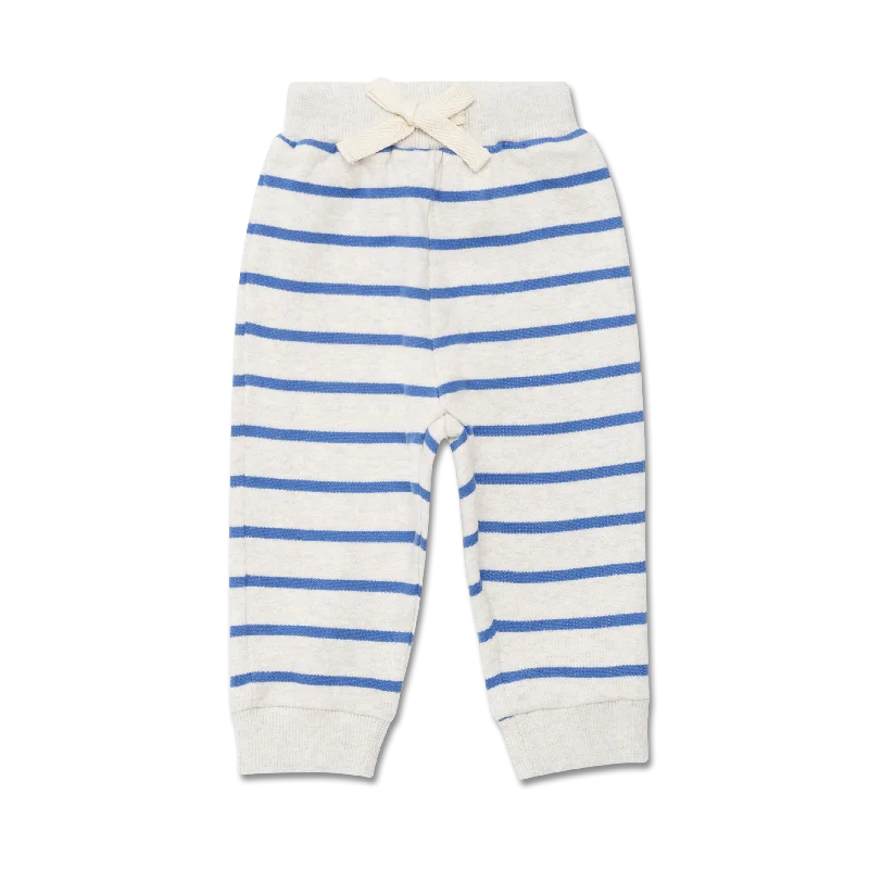 Wander + Wonder Blue Stripe Baby Sweatpants